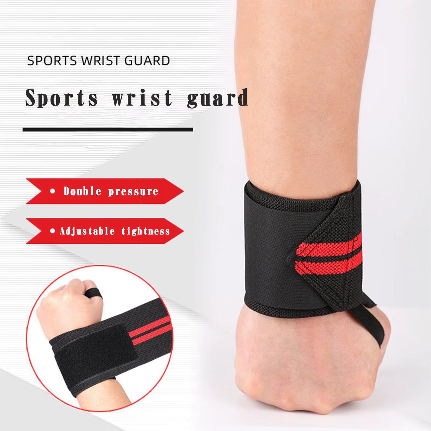 1PC Exercise Pressure Strap Elastic Wrist Wrist Pressure Weight Lifting Sports Wrist Bandage Wrap Wrist Guard against Sprain Men
