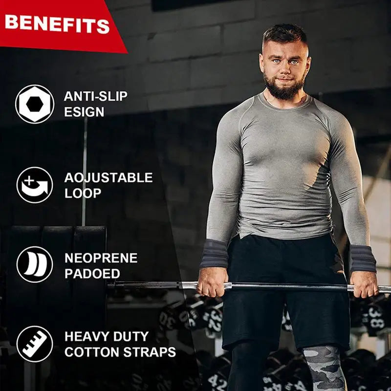 Weight Lifting Wrist Straps Figure-8 Shaped Gym Wrist Hand Straps Sports Wrist Guard 2Pcs Highly Elastic Workout Wrist